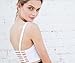 BeOne Celebrity Sexy Women Bralette Cage Caged Back Cut Out Padded Bra Bralet Crop Top (White)