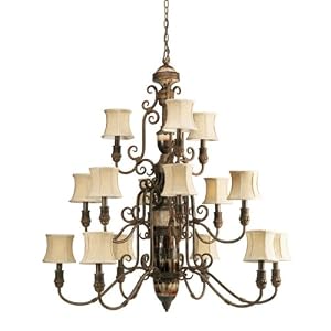 Progress Lighting P4388-111: Bella Rustica Desert Sand Fifteen-Light Chandelier by Progress Lighting