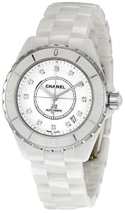 Chanel Men's H1629 J12 Diamond White Dial Watch from Chanel