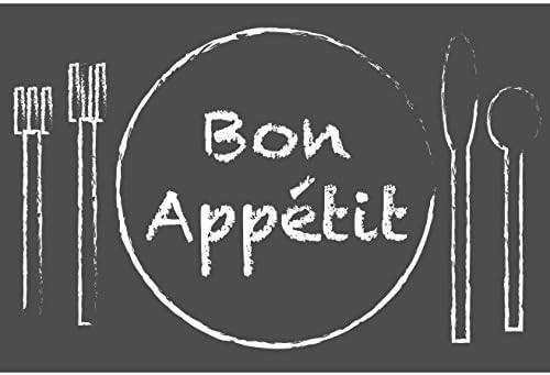 Bon Appetit Chalk Board Style Disposable Paper Placemats - Pad of 50