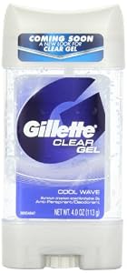 Gillette Clear Gel Cool Wave Anti-Perspirant / Deodorant 4 Oz (Pack of 6) (packaging may vary)