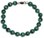 14k Yellow Gold 8mm Malachite Beaded Bracelet, 7.25"