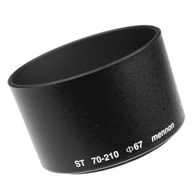 Click here to buy Mennon A-ST 67 Screw Mount 67mm Hood for Telephoto 70-210mm Lens, Black by Mennon.