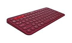 Logicool ロジクール K380 Bluetooth マルチデバイス キーボード (マルチOS: Windows, Mac, iOS, Android, Chrome OS 対応) レッド K380RD