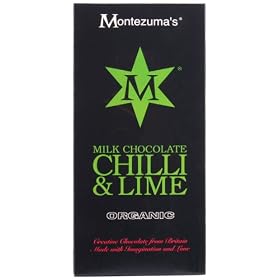 Montezuma's Organic Milk Chocolate Chilli and Lime 100 g (Pack of 4)