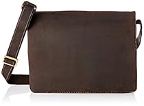 Visconti Visconti Leather Distressed Messenger Bag Harvard Collection, Mocha, One Size
