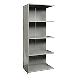 IMAGE OF Hallowell Extra Heavy-Duty Closed Shelving Adder Unit w/ 5 Shelves (48