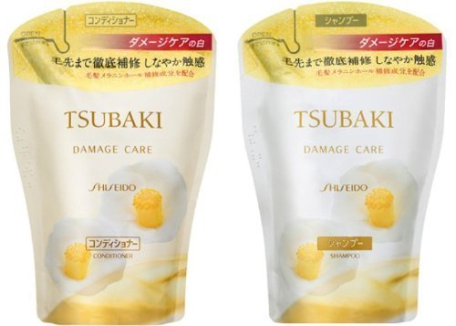 Shiseido TSUBAKI - DAMAGE CARE REFILLS (Shampoo and Conditioner) 400ml/400ml