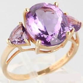 14K Yellow Gold Amethyst Estate Ring by 