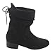 Soda FD67 Women's Foldable Cuff Mid Calf Block Heel Boots