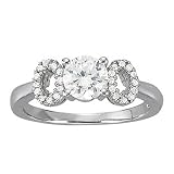 14K White Gold Diamond Engagement Ring
