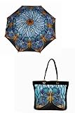 Tiffany Butterfly Matching Umbrella & Handbag Set