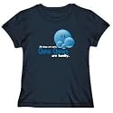 T-Shirt Womens Navy Blue FAMILY DOG Chow Chows Dogs