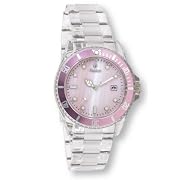 Avalon Chiasso Series Clear Plastic Sport Watch W/ Genuine Mother of Pearl Dial # 7408-6