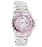 Avalon Chiasso Series Clear Plastic Sport Watch W/ Genuine Mother of Pearl Dial # 7408-6