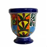 Talavera Column Urn Style Planter Pot, 7 &acute; Tall - Assorted Colors - B001AYT05G