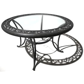 Strathwood Ryer 48-Inch Round Aluminum Dining Table