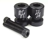 HONDA CBR 600 954 1000 RR BLACK SWINGARM SPOOLS SLIDERS