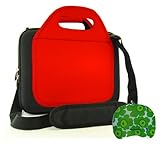 Red Neoprene Carrying Case for MOTOROLA XOOM Android Tablet (Wi-Fi) + Bestp ....