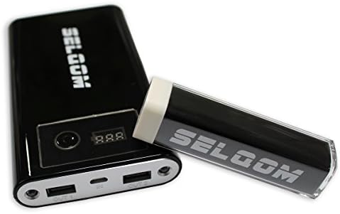 Power Bank Charger 12000mAh and Power Bank Charger 2600mAh Sold As Set by SELQOM With USB Plugs for iPhone 4S and 5S + a Micro USB Cable