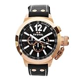 TW Steel Men's CE1024 CEO Canteen Black Leather Chronograph Dial Watch