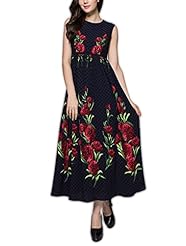 Plaid Print Empire   Waistline Sleeveless Linen  Dress