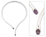 Amethsyt choker, 'Mystic Moon' 17.3" L (end to end)