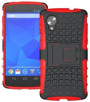 Black/Red Armourdillo Hybrid Protective Nexus 5 Phone Case by Encase