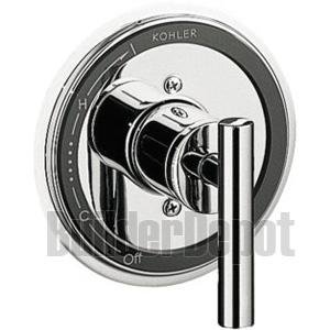 KOHLER K-T8228-4-CP Taboret Rite-Temp Pressure-Balancing Valve Trim, Polished Chrome
