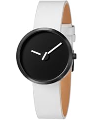 Projects 7290WW Unisex Sometimes White/Black Leather Watch