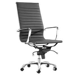 Zuo Modern Lider Hi-Back Office Chair, Black by Zuo Modern