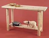 Cedar Log Sofa Table