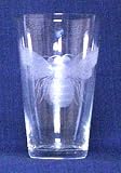 Individually Hand Etched Honeybee Tumbler Glass 7"H Set / 4