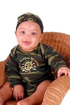 Green Camo Two-Piece Baby Gift Onesie Set-Stop Global Warming, Newborn (0-3)