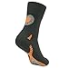 RANDY SUN Mens' Performance Cushion Crew Socks Mid-calf Padded Cushion Sock In Snow Sports Black Orange