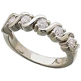 0.50 Ct.T.W. Sparkling Round Cut Diamonds in Platinum Anniversary Band