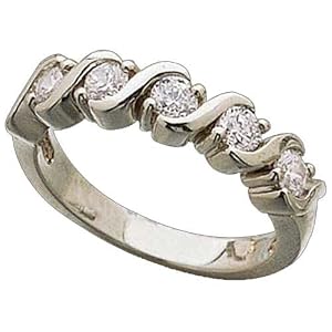 Platinum Twisted Diamond Anniversary Band