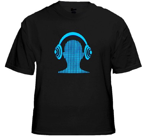 Digital Headphone Sound Responsive Equalizer Rave T-Shirt With Sound Sensor #19