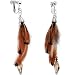 Handcrafted Natural Golden Shadow Feather Clip On Earrings MADE WITH SWAROVSKI ELEMENTS