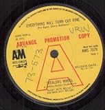 EVERYTHING WILL TURN OUT FINE 7" (45) UK A&M 1973 PROMO B/W JOHNNY`S SONG (AMS7079) DJ WRITING ON LABELS