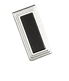 Sterling Silver Three Step Money Clip w/ Black Onyx Insert