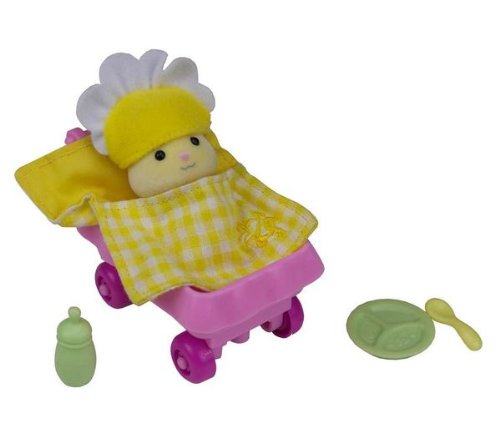 Figures - Heroines - Zhuzhu Pets Babies - Yellow Baboose And Pink Stroller 2701(1) (giochi Preziosi) Picture
