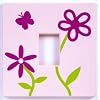 Pink Flower light Switch Cover