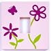 Pink Flower light Switch Cover