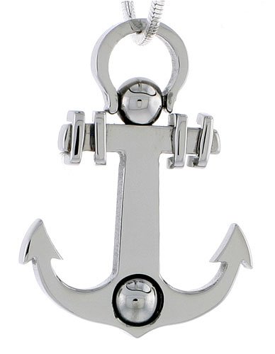 13 16 Surgical Steel Anchor Pendant