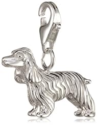 VINANI brand Germany 925 Sterling Silver Charm Pendant Cocker Spaniel Dog shiny HHC
