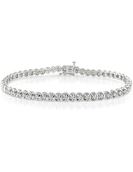 Sterling Silver 1 CT TDW Diamond Tennis Bracelet (G-H, I3)