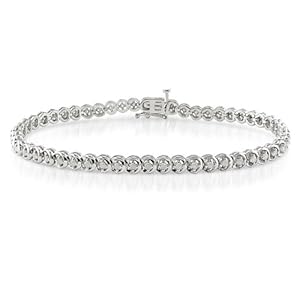 Sterling Silver 1 CT TDW Diamond Tennis Bracelet (G-H, I3)