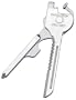 Swiss+Tech Utili-Key Stainless Steel 6-in-1 Multi Tool