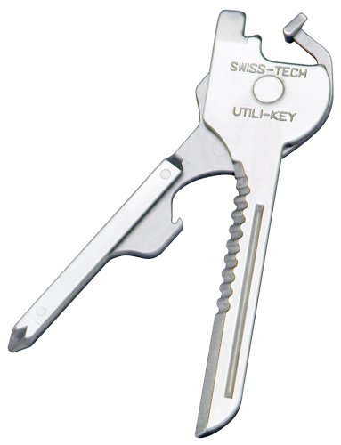 Swiss Tech Utili-Key  6-in-1 Tool, Gift box in Clamshell, Stainless Steel, UKCBSS-4